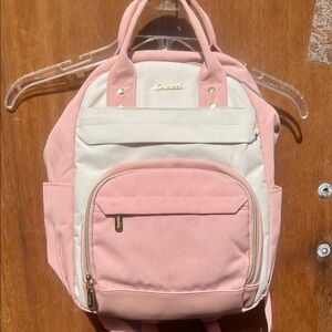 Loveook Pink & Cream Women’s Backpack. Euc.